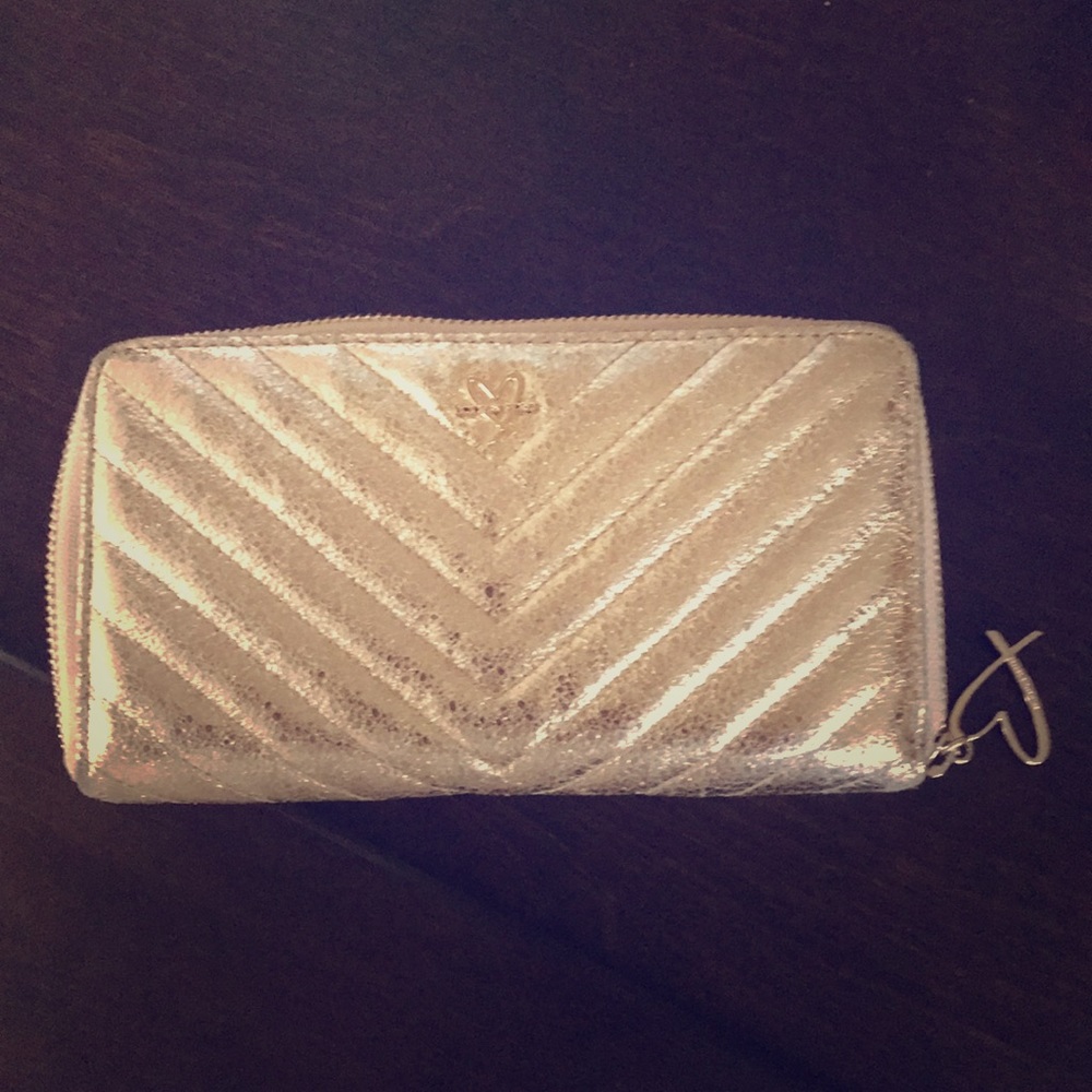 Victoria’s Secret gold shelled wallet